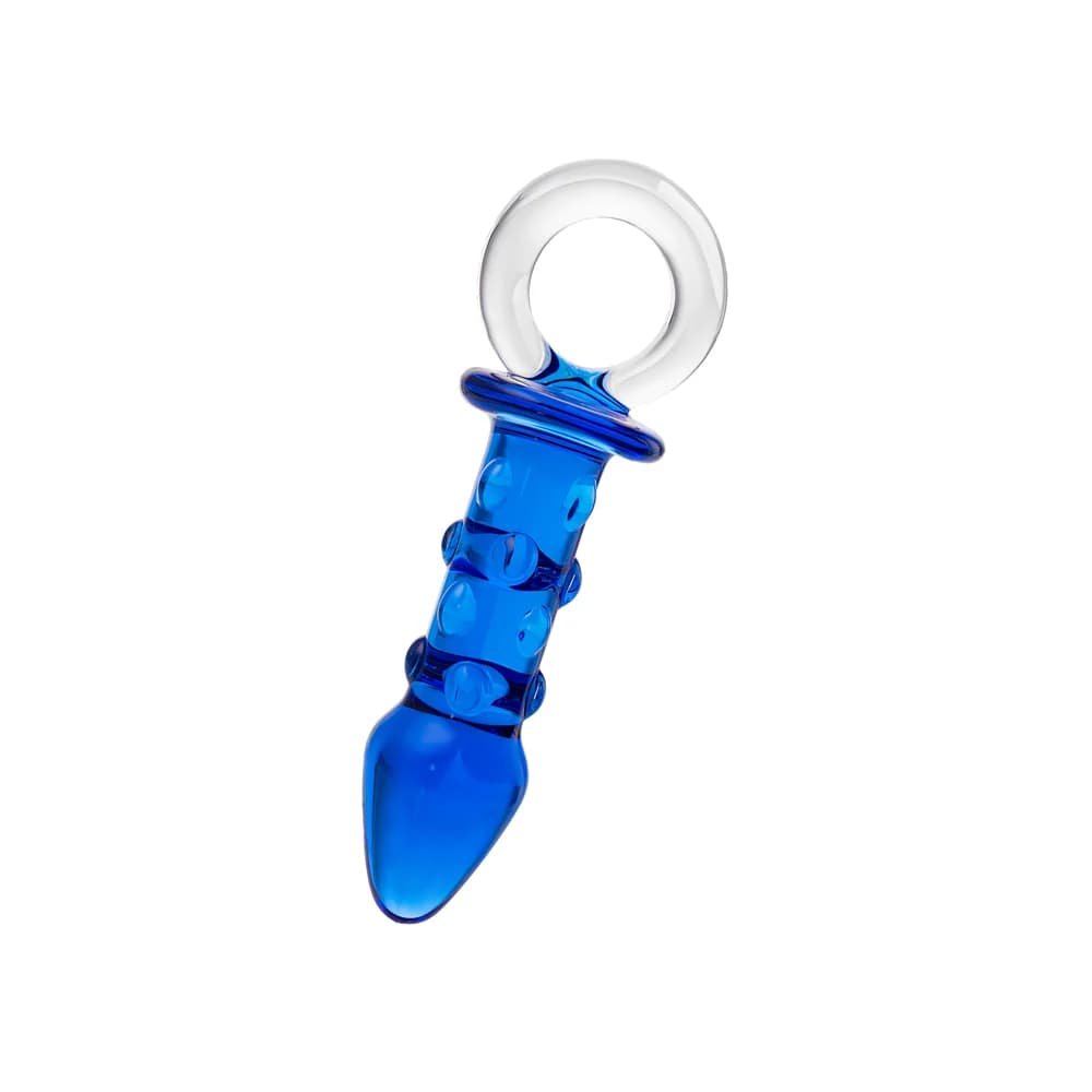 Sexus Glass 16 cm Mavi Cam Anal Plug - Ergonomik ve Hipoalerjenik Tasarım thumbnail 2