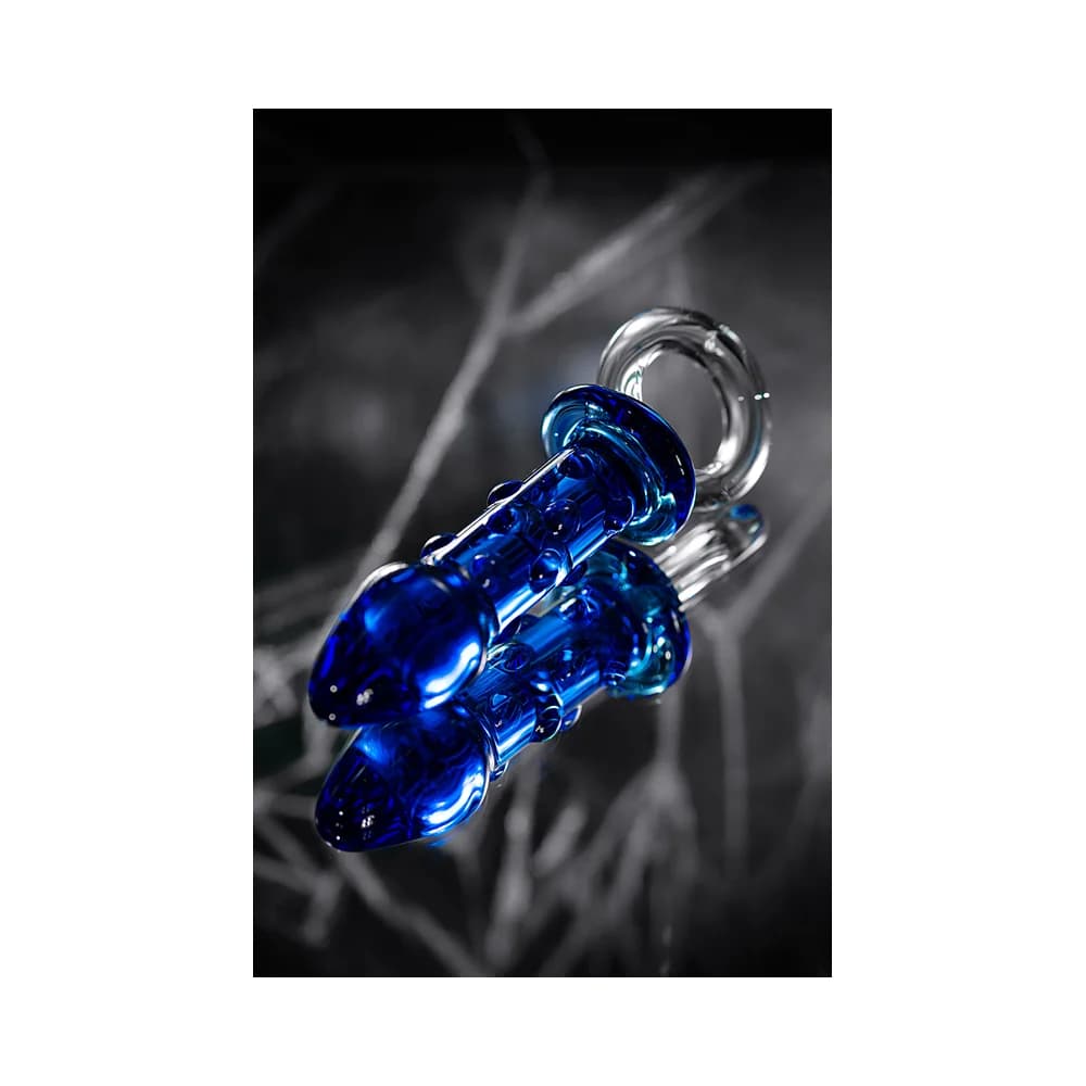 Sexus Glass 16 cm Mavi Cam Anal Plug - Ergonomik ve Hipoalerjenik Tasarım thumbnail 9