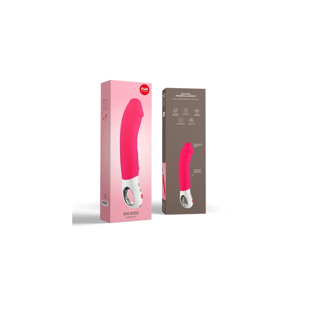 Fun Factory Big Boss XL Silikon Pembe Vibratör 23 cm thumbnail 3