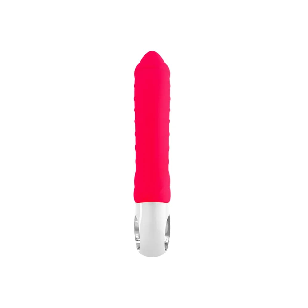 Fun Factory Tiger Ergonomik Silikon Vibratör - Kırmızı 23 cm thumbnail 3
