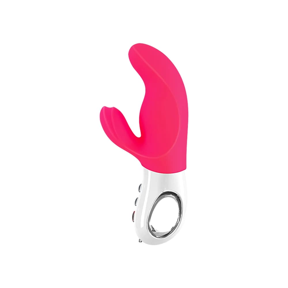 Fun Factory Miss Bi Silikon Pembe 17 cm Klitoral Uyarıcılı Su Geçirmez Vibratör thumbnail 2