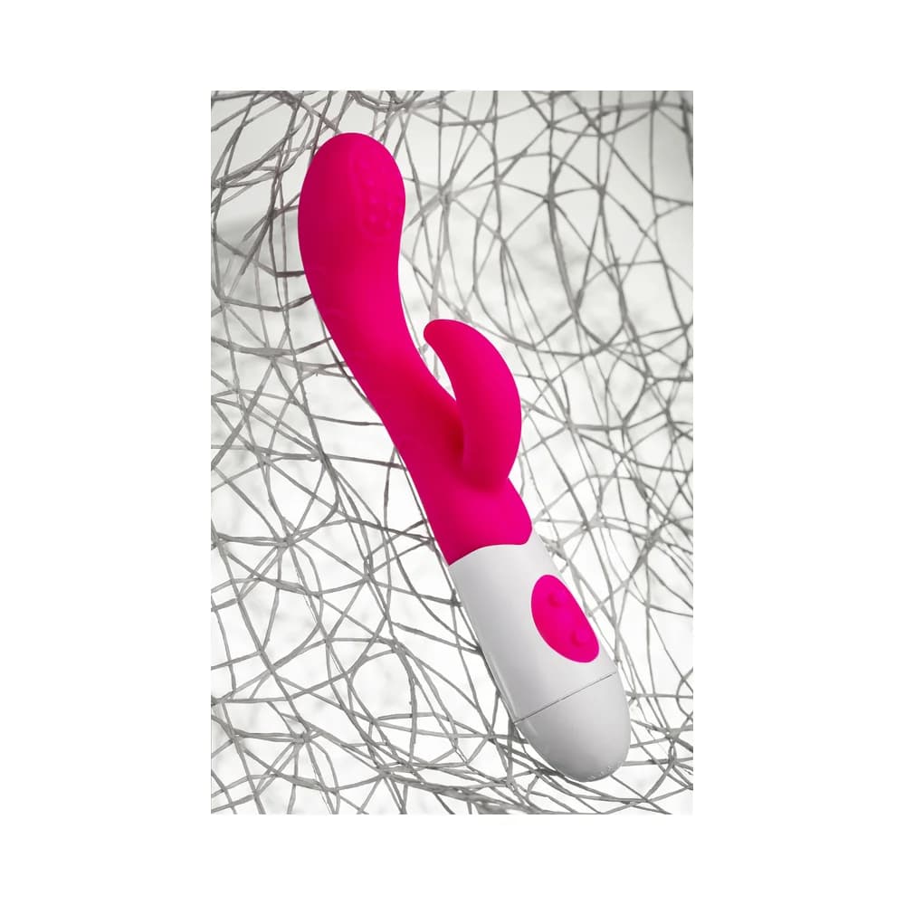 A-Toys by TOYFA Nessy Çift Motorlu Silikon Klitoral Uyarıcı ve G-Noktası Vibratör Pembe 20 cm thumbnail 8