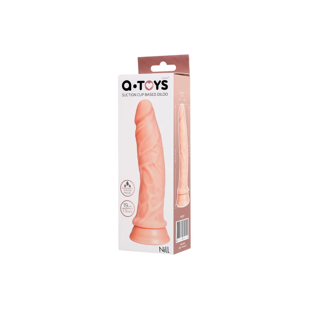 A-Toys by TOYFA Nill Gerçekçi TPE Vantuzlu Ten Rengi Dildo 19 cm thumbnail 3