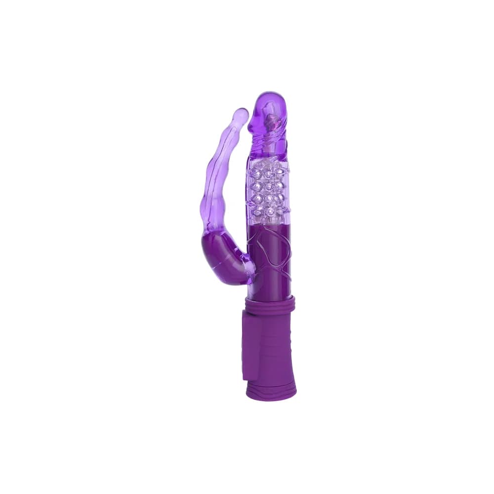 A-Toys by TOYFA Vantuzlu Çift Etkili Rotasyonlu Mor Vibratör 22 cm thumbnail 3