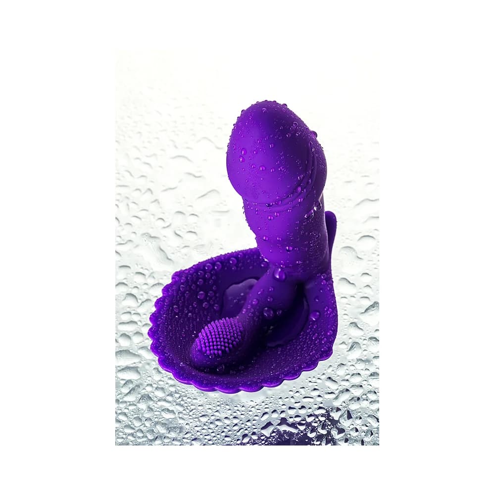 A-Toys by TOYFA Klitoral Uyarıcı Silikon Vibratör - 12 cm Mor thumbnail 16