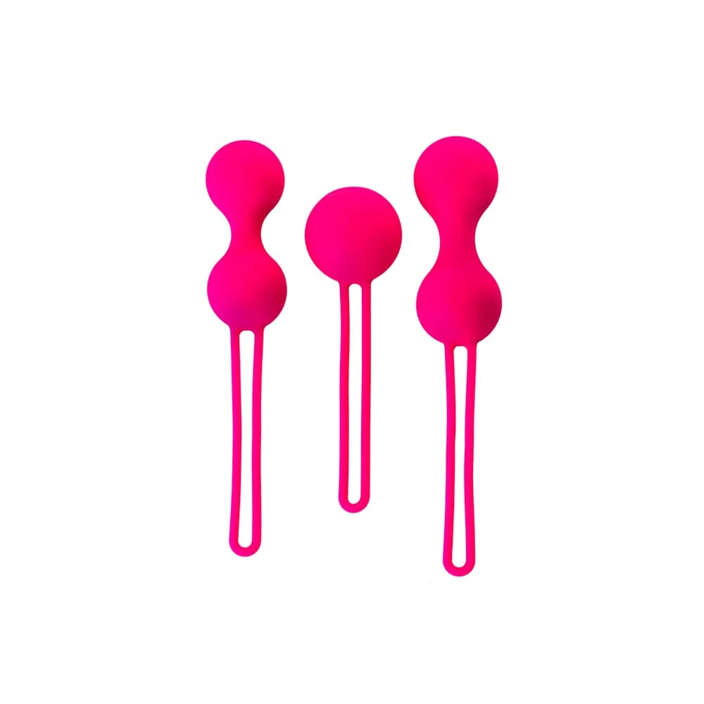 A-Toys by TOYFA Redvil Silikon Vajinal Kegel Egzersiz Top Seti Pembe 16.5 cm thumbnail 2