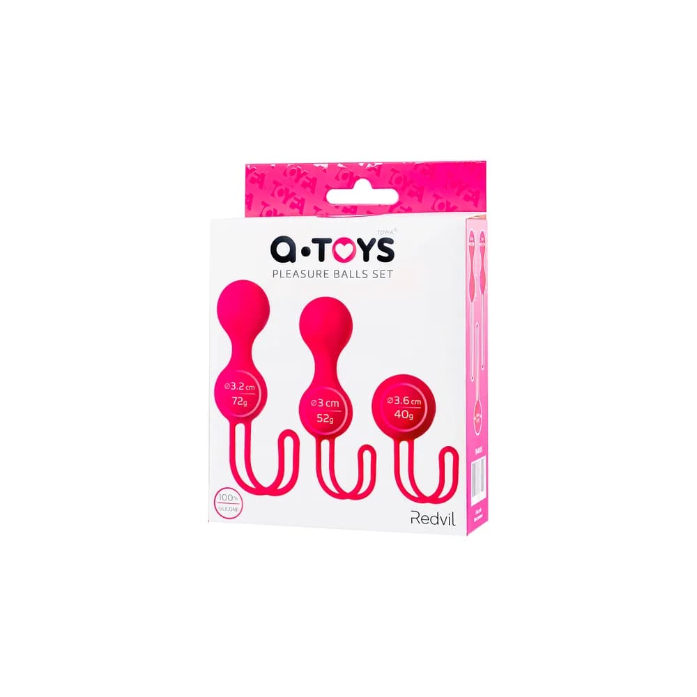 A-Toys by TOYFA Redvil Silikon Vajinal Kegel Egzersiz Top Seti Pembe 16.5 cm thumbnail 9
