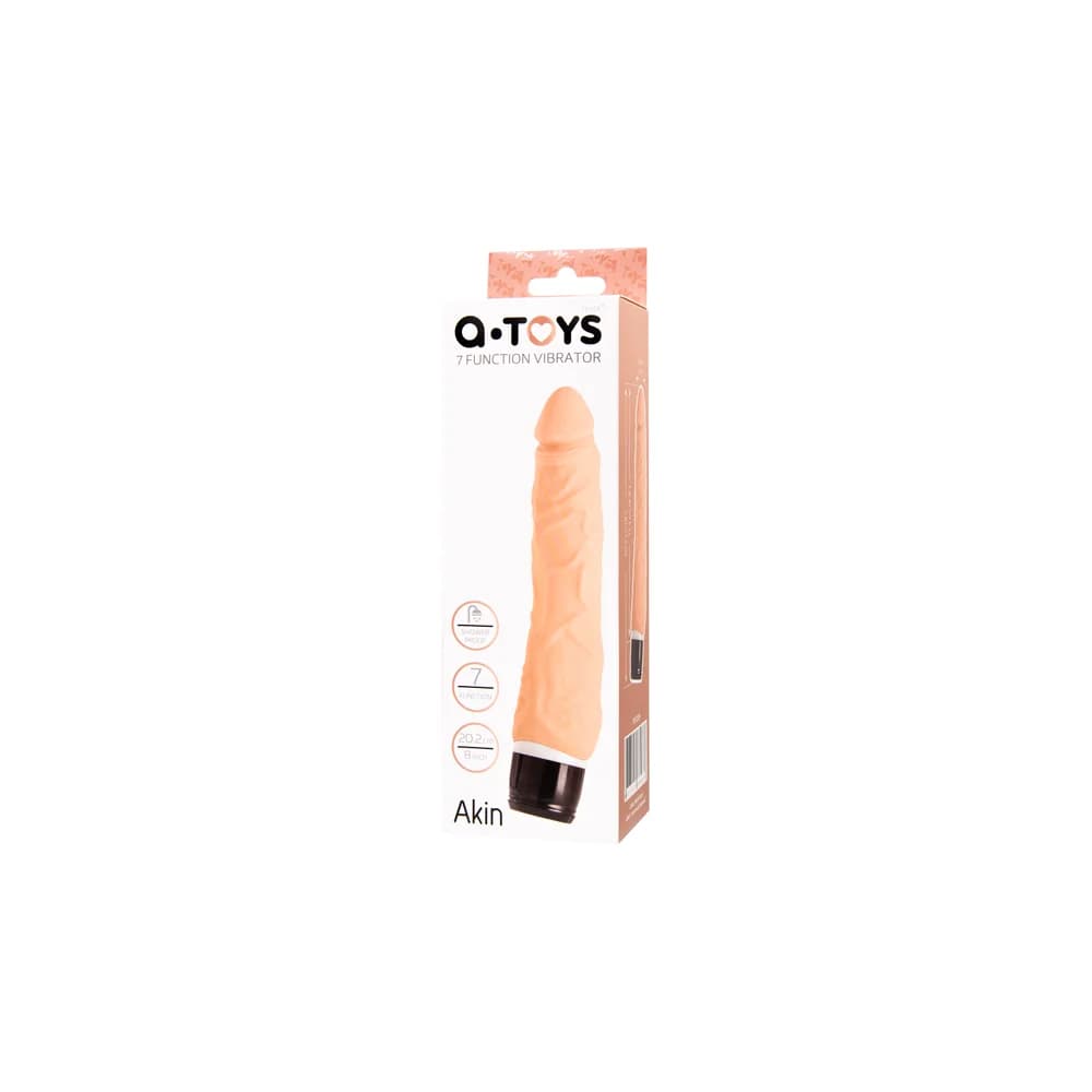A-Toys by TOYFA Akin 7 Vibration Modes Flesh-Colored Silicone Realistic Vibrator 20.2 cm thumbnail 6