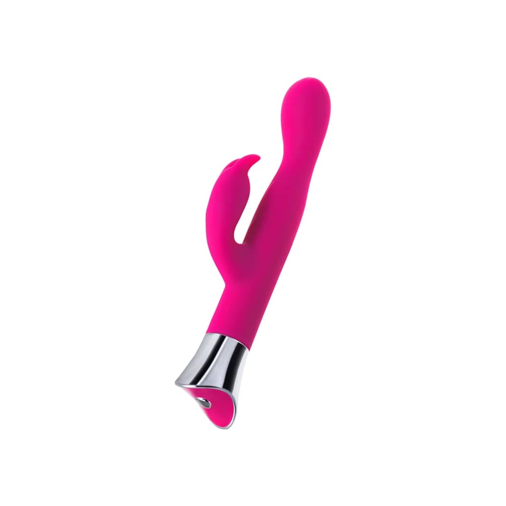 Jos Loly Çift Etkili Klitoral ve G Noktası Uyarıcı Silikon Vibratör - Pembe 21.6 cm thumbnail 4