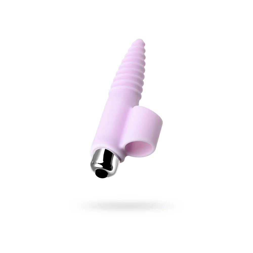 Jos Nova Vibrating Silicone Fingertip Anal Plug Pink 9 cm