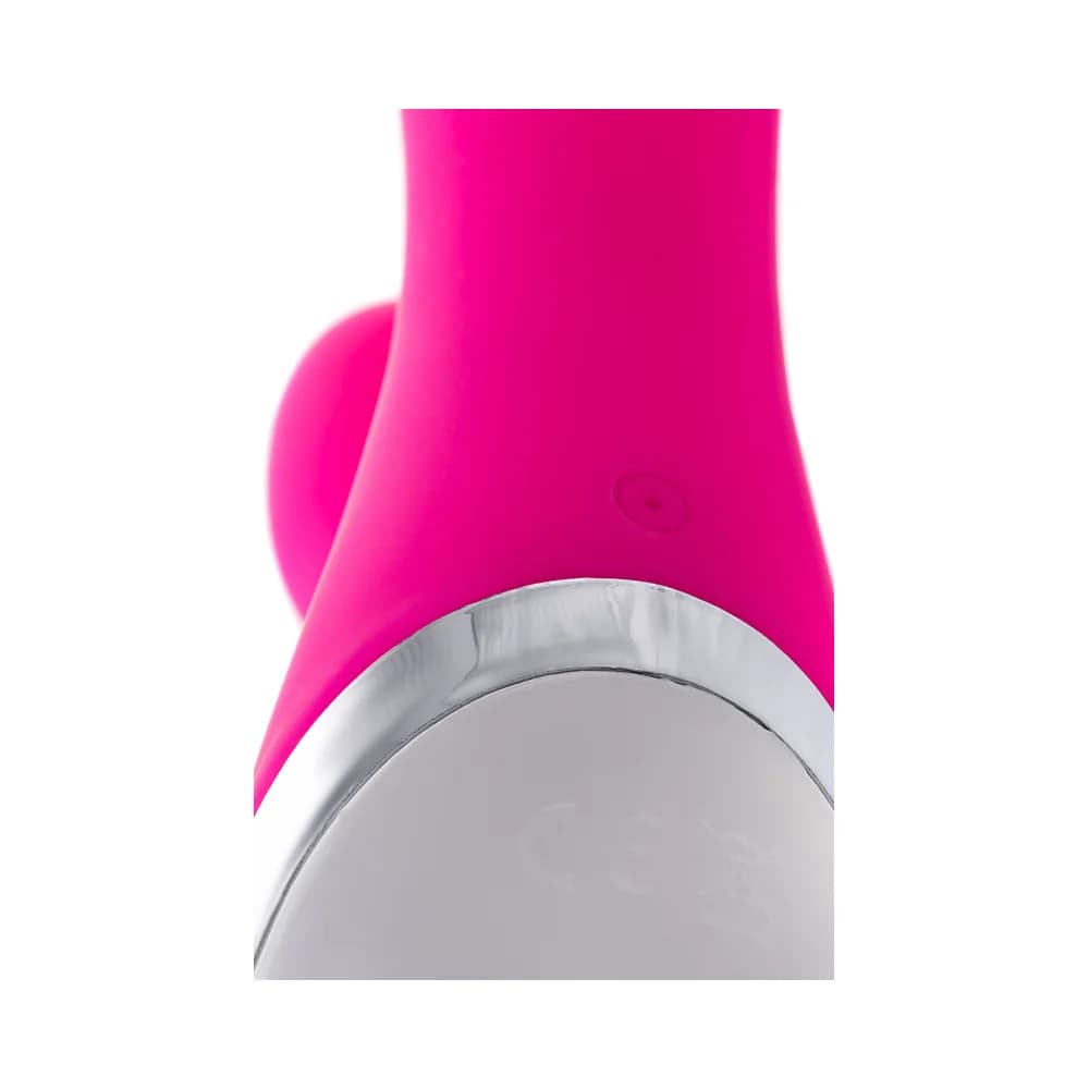 L'Eroina 19 cm Klitoral Stimülatörlü Silikon Vibratör - Pembe thumbnail 12