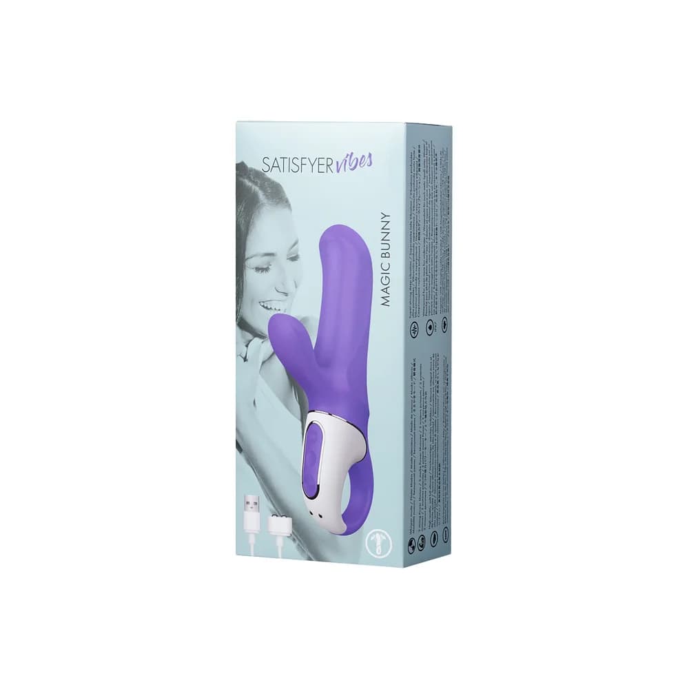Satisfyer Magic Bunny Çift Motorlu G-Noktası ve Klitoris Uyarıcı Mor Vibratör 17.7 cm thumbnail 17