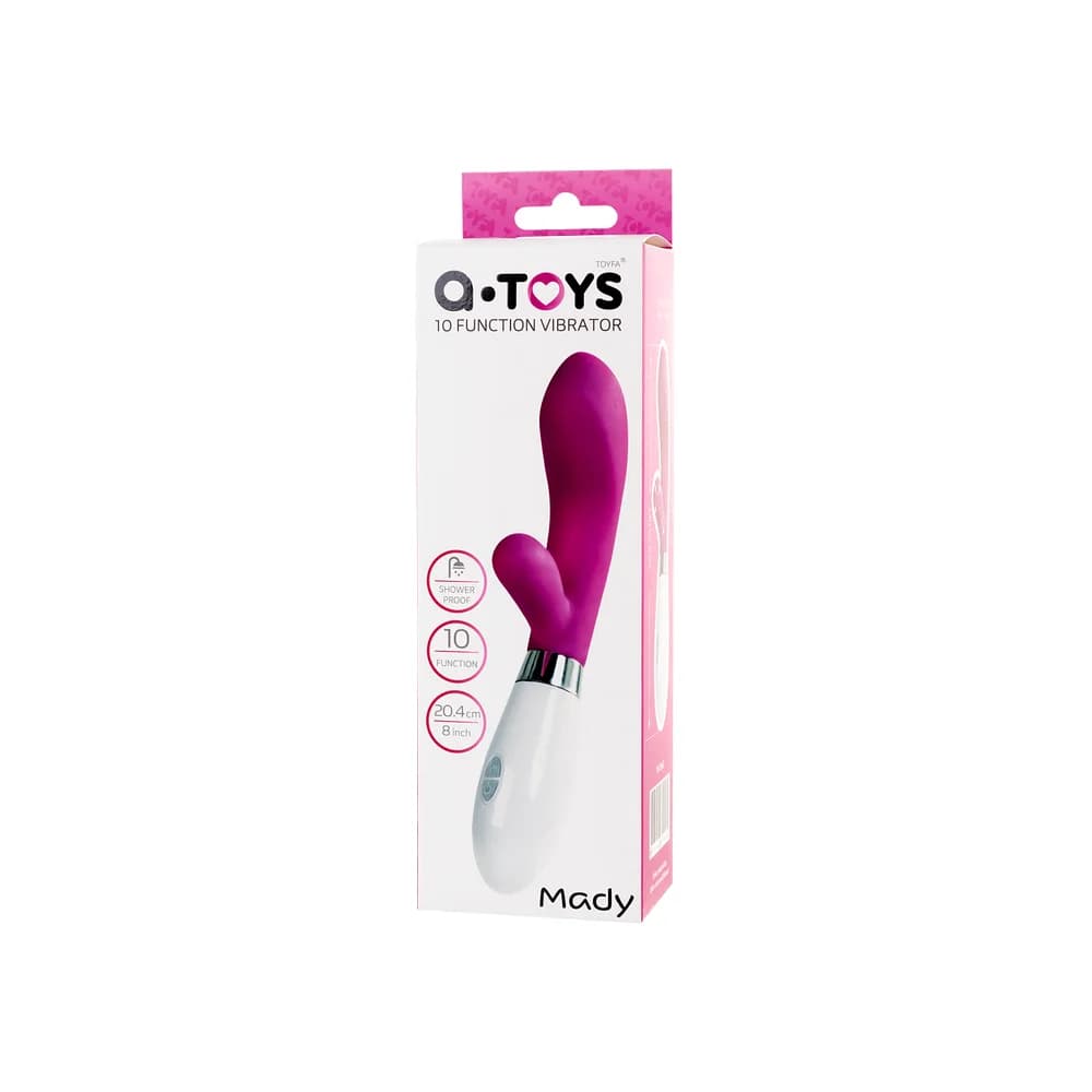 A-Toys by TOYFA Mady 10 Modlu Silikon Klitoral Vibratör - Pembe thumbnail 5