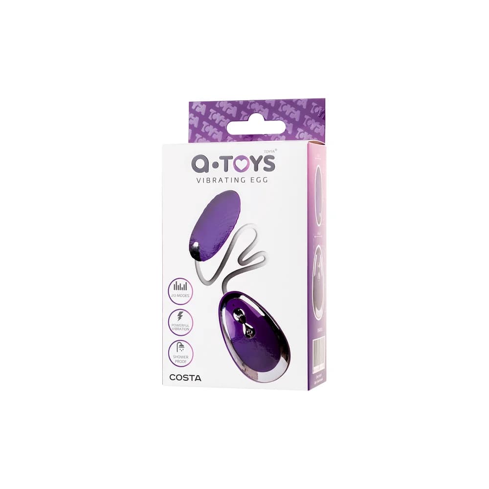 A-Toys by TOYFA Costa Mini Silikon Vibratör - Mor 6,5 cm thumbnail 8