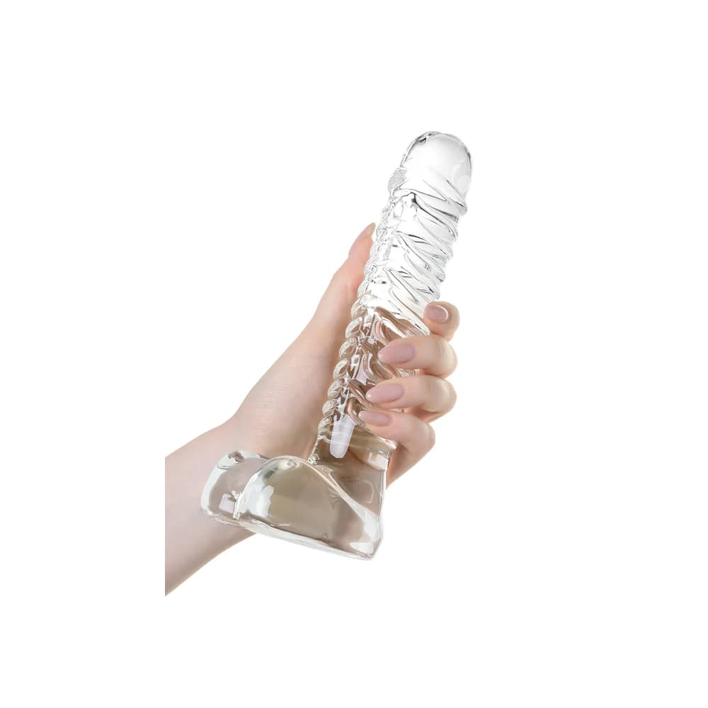Sexus Glass Transparan Cam 21 cm Fantezi Dildo thumbnail 6