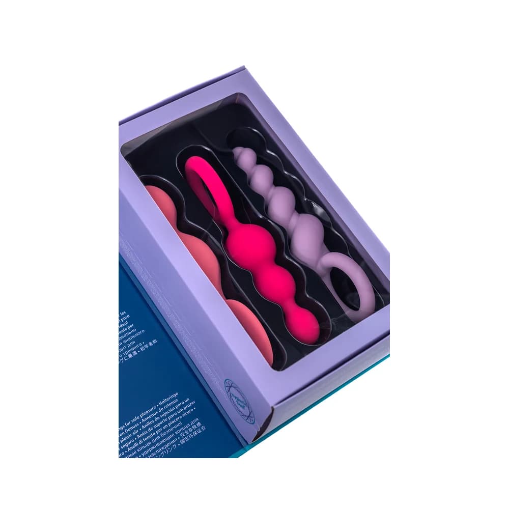 Satisfyer Booty Call 3'lü Silikon Anal Plug Seti Çeşitli Renk thumbnail 13