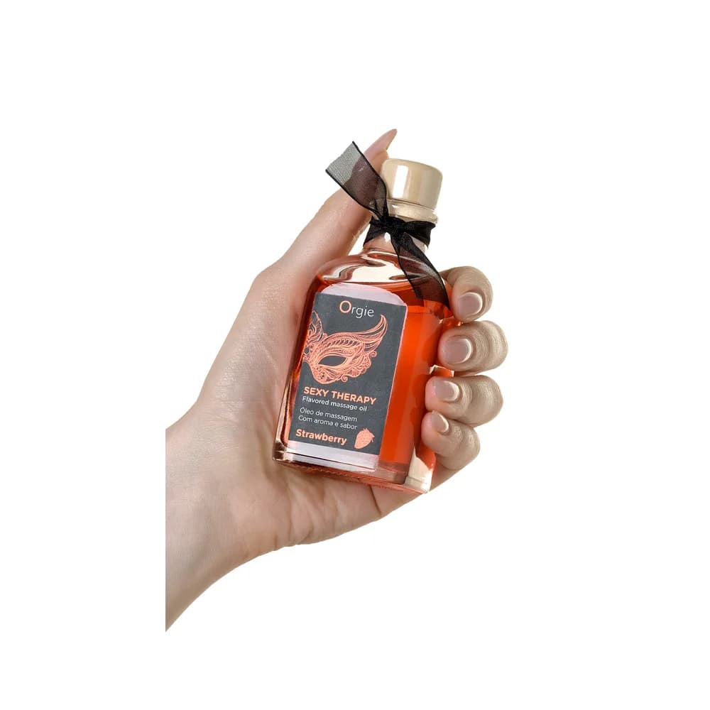 Orgie Sexy Therapy Çilek Aromalı Güçlendirici ve Uyarıcı Masaj Yağı 100 ml thumbnail 5