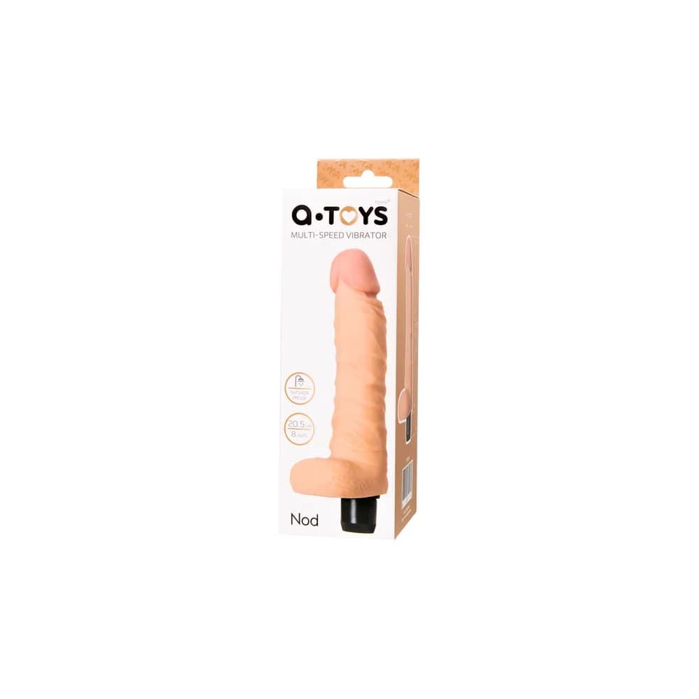A-Toys by TOYFA Nod Realistik TPE Vibratör - 20,5 cm Ten Rengi thumbnail 7