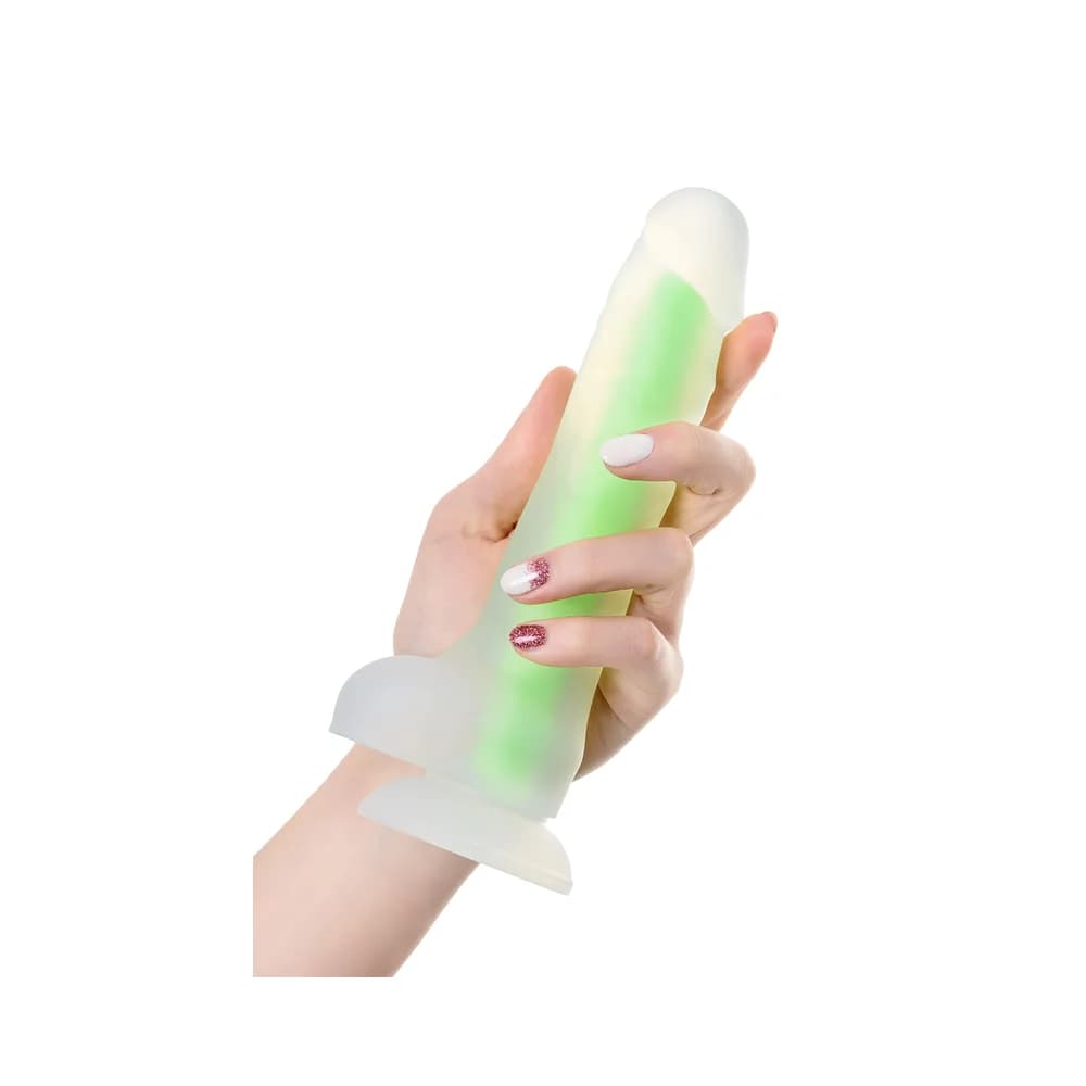 Beyond by Toyfa Wade Glow Gece Parlayan Şeffaf Silikon Gerçekçi Dildo 20 cm thumbnail 5