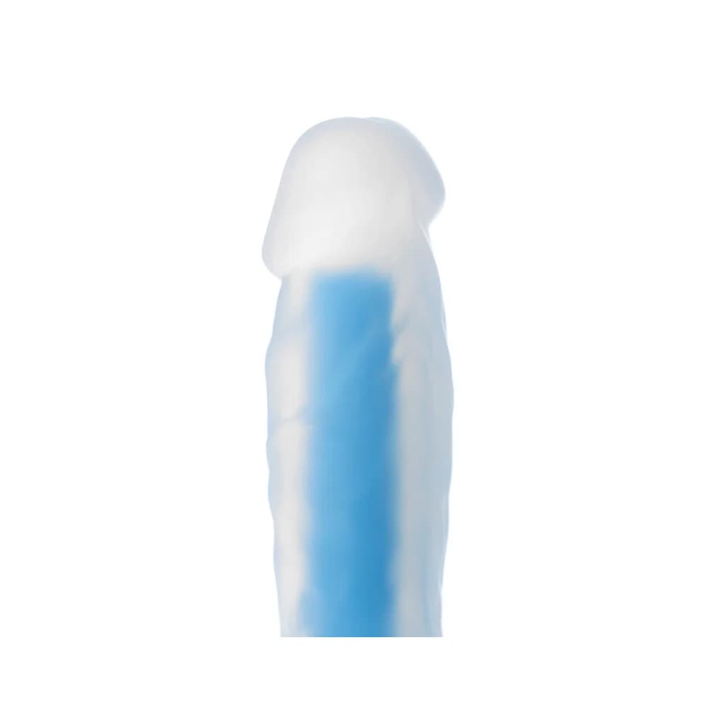 Beyond by Toyfa Steve Glow Gece Parlayan Şeffaf Silikon Gerçekçi Dildo 20 cm thumbnail 9