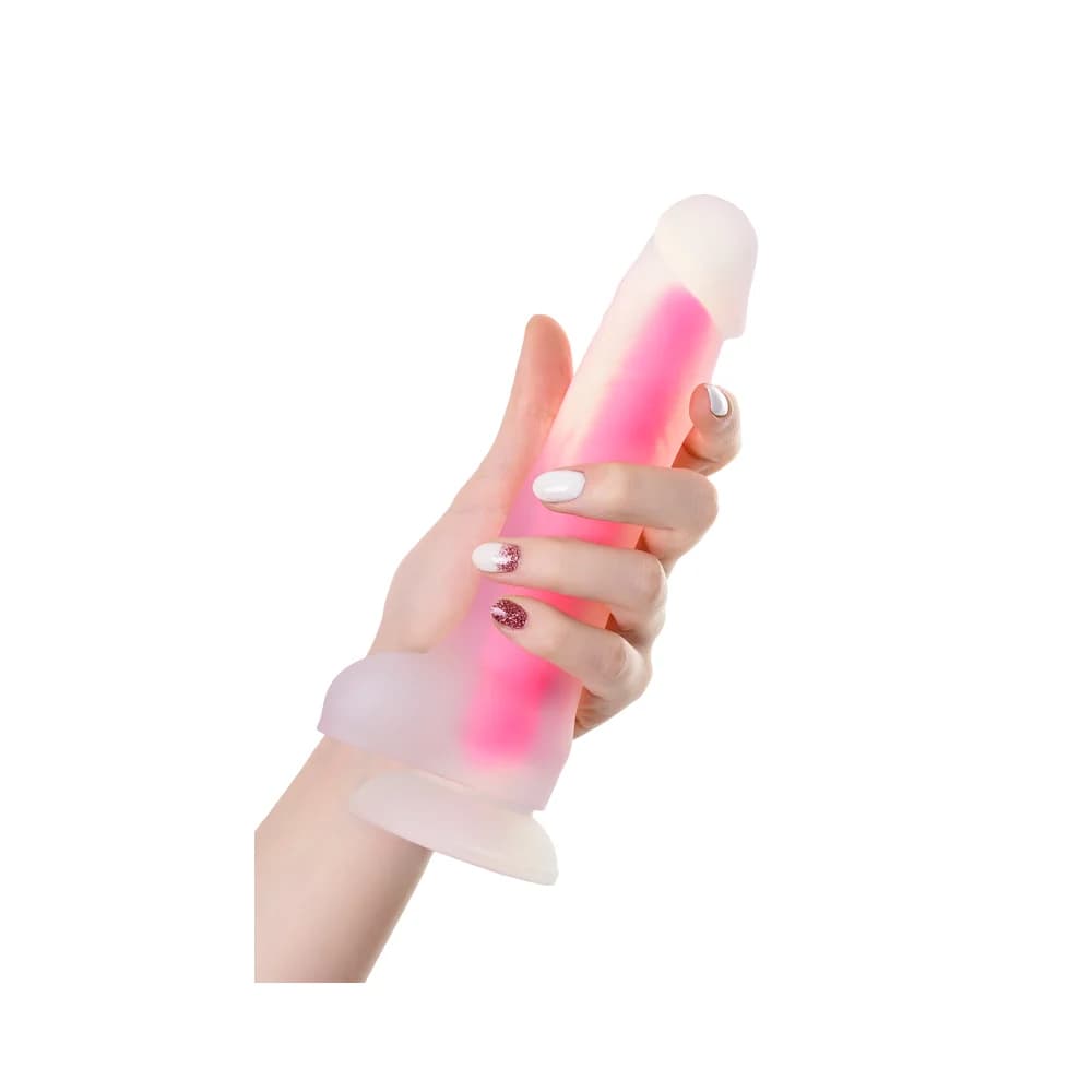 Beyond by Toyfa Tony Glow Gece Parlayan Silikon Şeffaf Gerçekçi Dildo 20 cm thumbnail 5