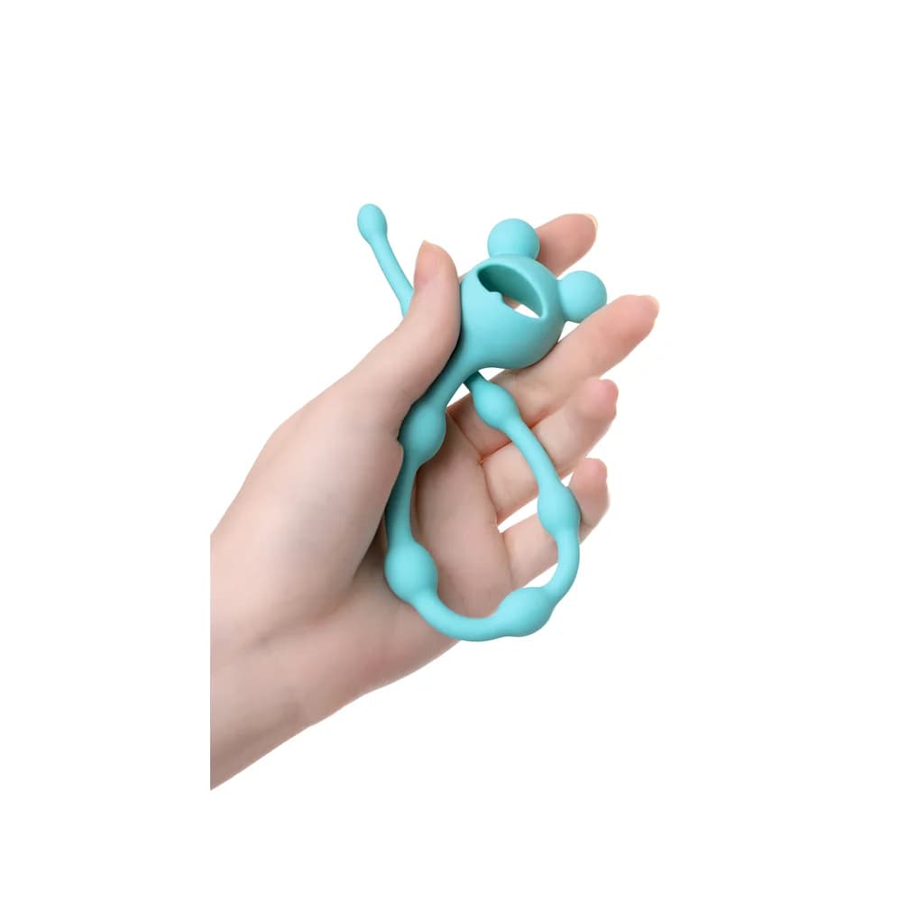 ToDo by Toyfa Froggy Esnek Silikon Mavi Anal Zinciri 27.4 cm thumbnail 3