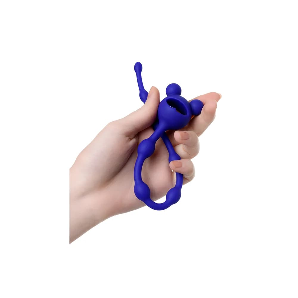 ToDo by Toyfa Froggy Esnek Silikon Mavi Anal Zincir 27.4 cm thumbnail 3