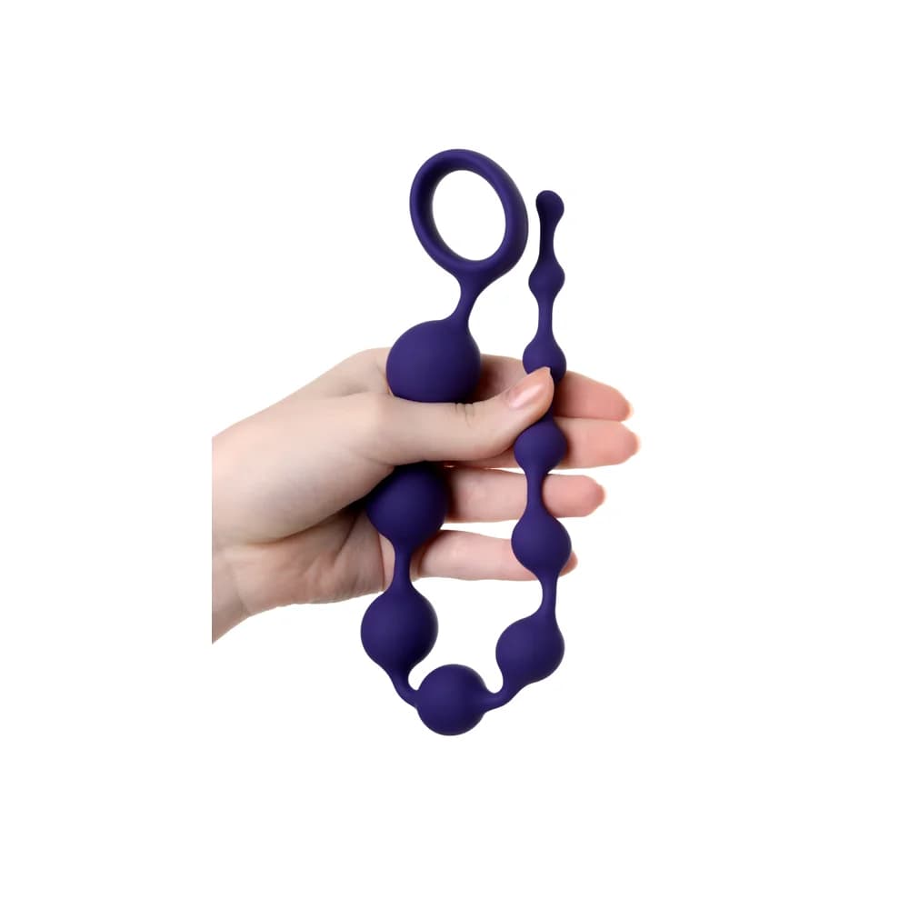 ToDo by Toyfa Grape Mor Esnek Silikon Anal Boncuk ve Zinciri 35 cm thumbnail 3