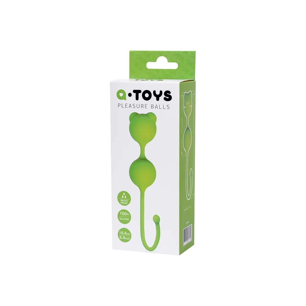 A-Toys by TOYFA Meeko Yeşil Silikon Kegel ve Vajinal Egzersiz Topu 16.4 cm thumbnail 4