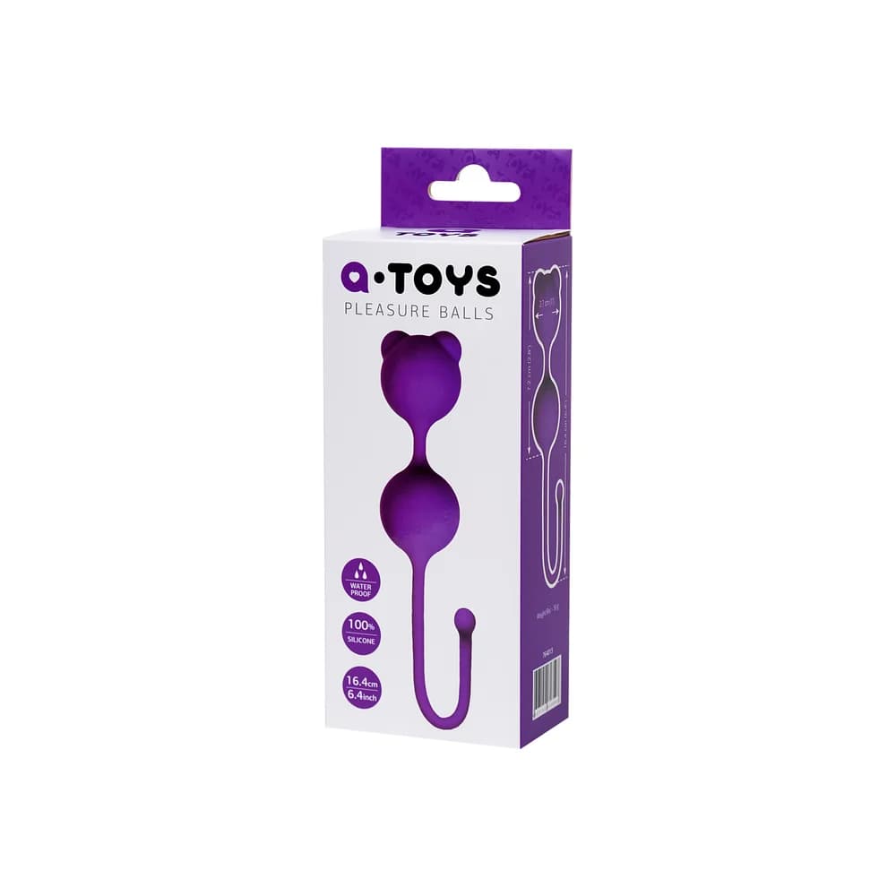 A-Toys by TOYFA Meeko Silikon Mor Vajinal Kegel Egzersiz Topu 16.4 cm thumbnail 4