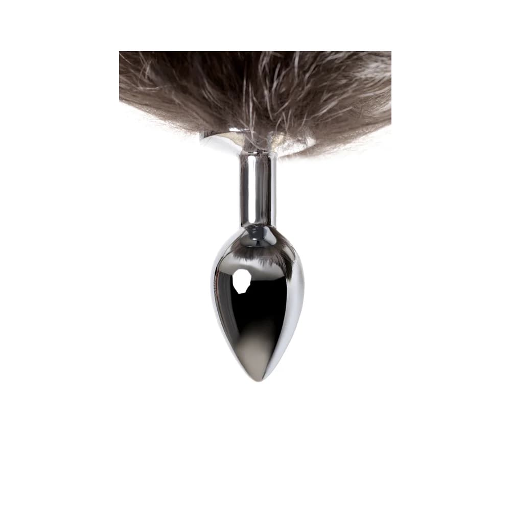 Metal by TOYFA Siyah-Kahverengi Tilki Kuyruklu Metal Anal Plug 45 cm thumbnail 8