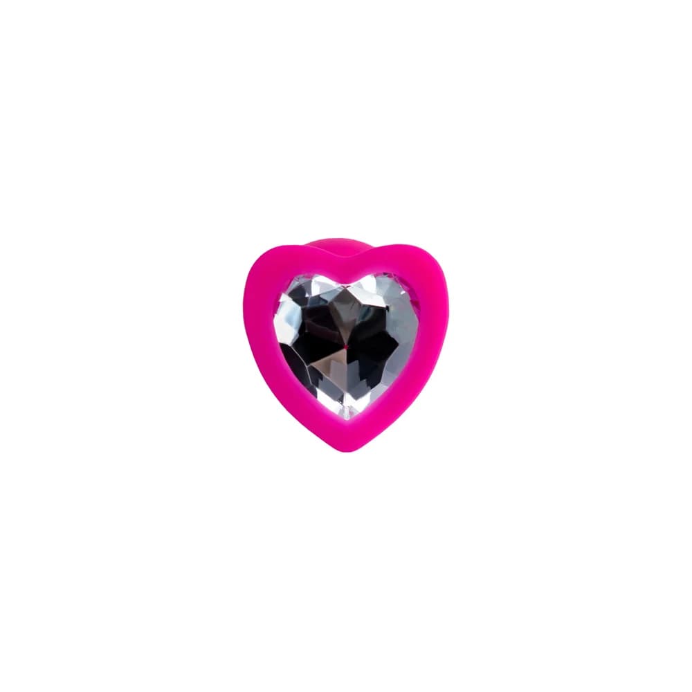 ToDo by Toyfa Diamond Heart Silikon Kalpli Anal Plug - Pembe 7 cm thumbnail 2
