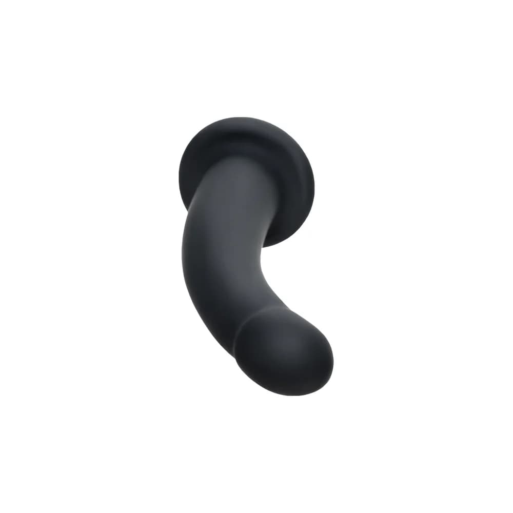 POPO Pleasure by TOYFA Serpens Kavisli Silikon Anal Dildo Siyah 13 cm thumbnail 4