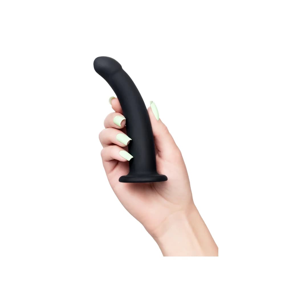 POPO Pleasure by TOYFA Serpens Kavisli Silikon Anal Dildo Siyah 13 cm thumbnail 5