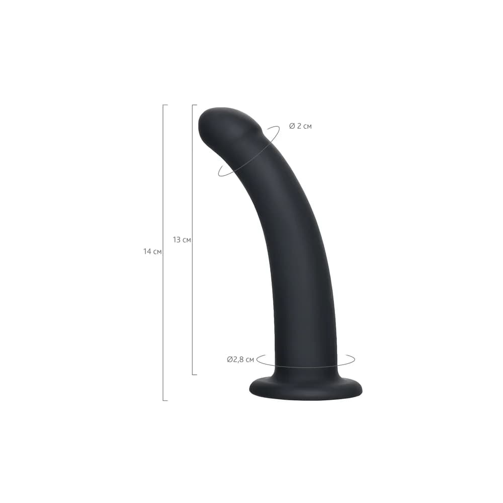POPO Pleasure by TOYFA Serpens Kavisli Silikon Anal Dildo Siyah 13 cm thumbnail 8