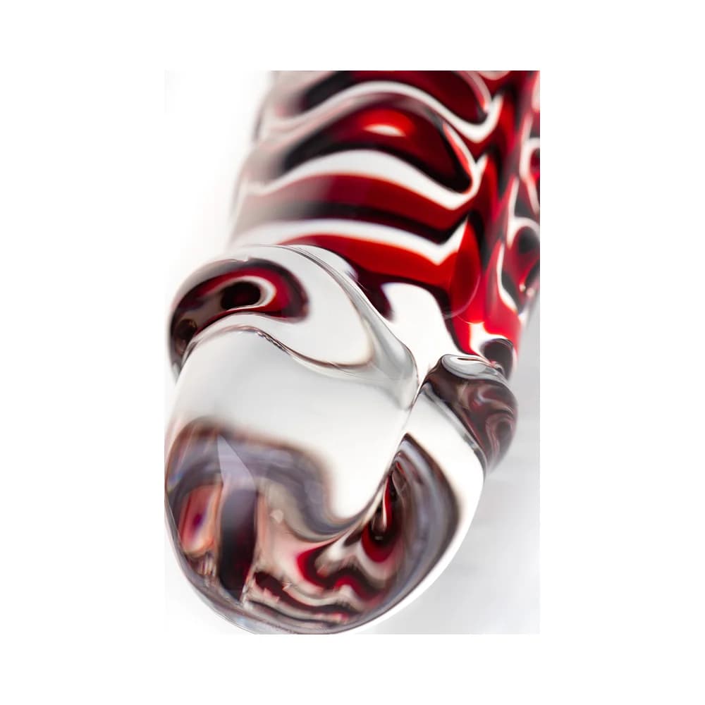 Sexus Glass Transparan Cam 16 cm Kabartmalı Fantezi Dildo thumbnail 7