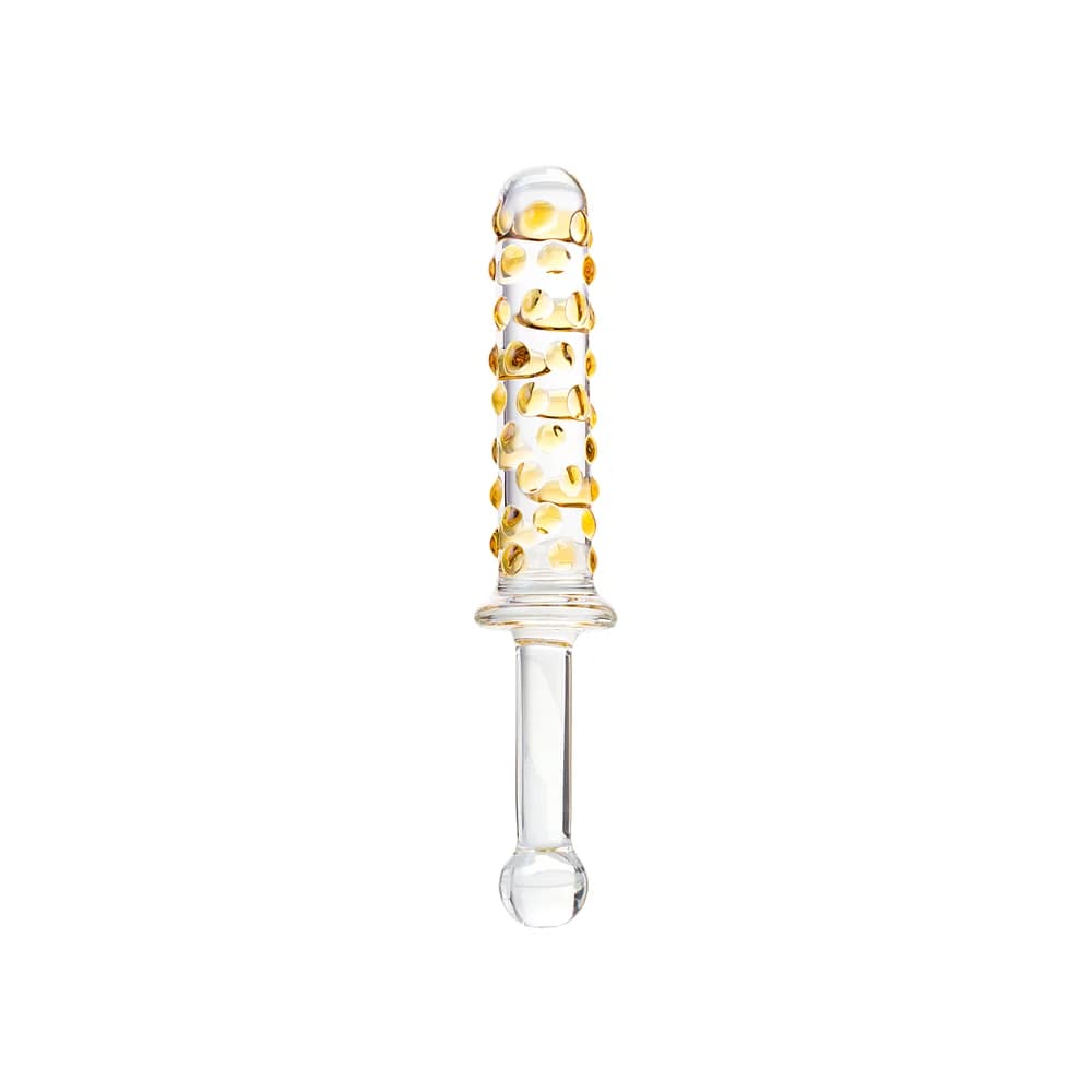 Sexus Glass Şeffaf Çift Taraflı Cam Dildo 25 cm thumbnail 2