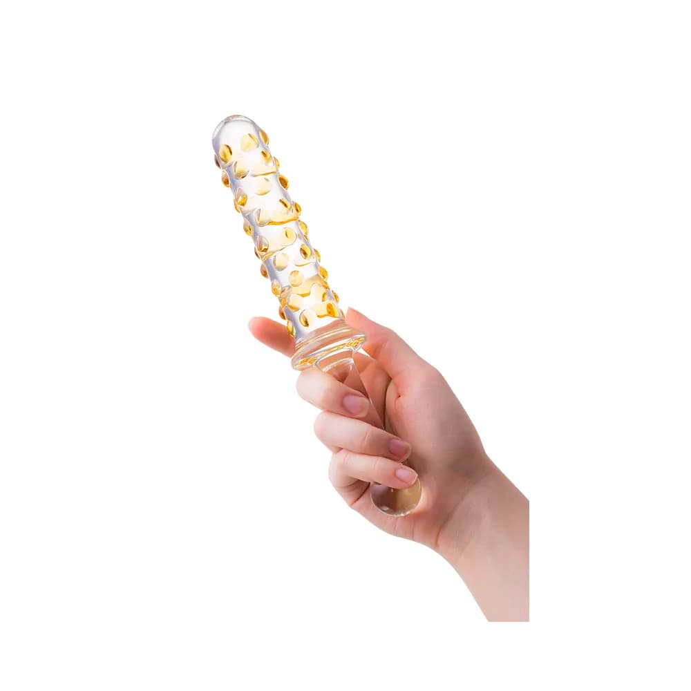 Sexus Glass Şeffaf Çift Taraflı Cam Dildo 25 cm thumbnail 5