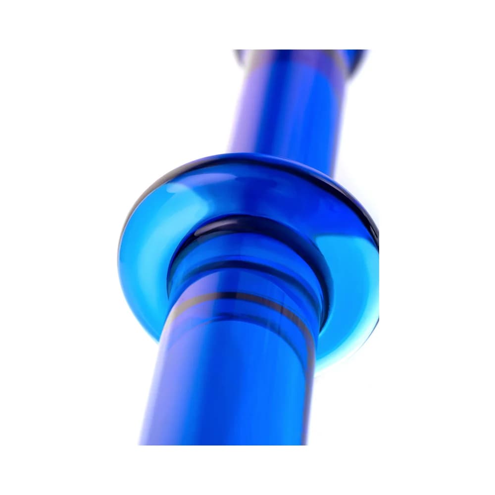 Sexus Glass Çift Taraflı Cam Yapay Penis 25 cm Mavi thumbnail 5