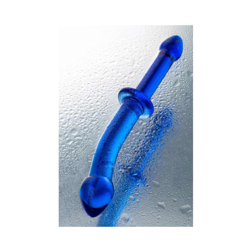 Sexus Glass Çift Taraflı Cam Yapay Penis 25 cm Mavi thumbnail 8