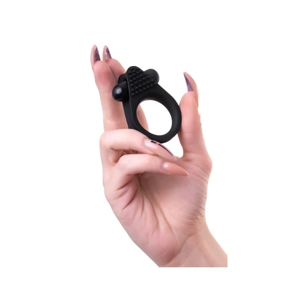 A-Toys by TOYFA Brid Titreşimli Siyah Silikon Penis Halkası 6.3 cm thumbnail 7