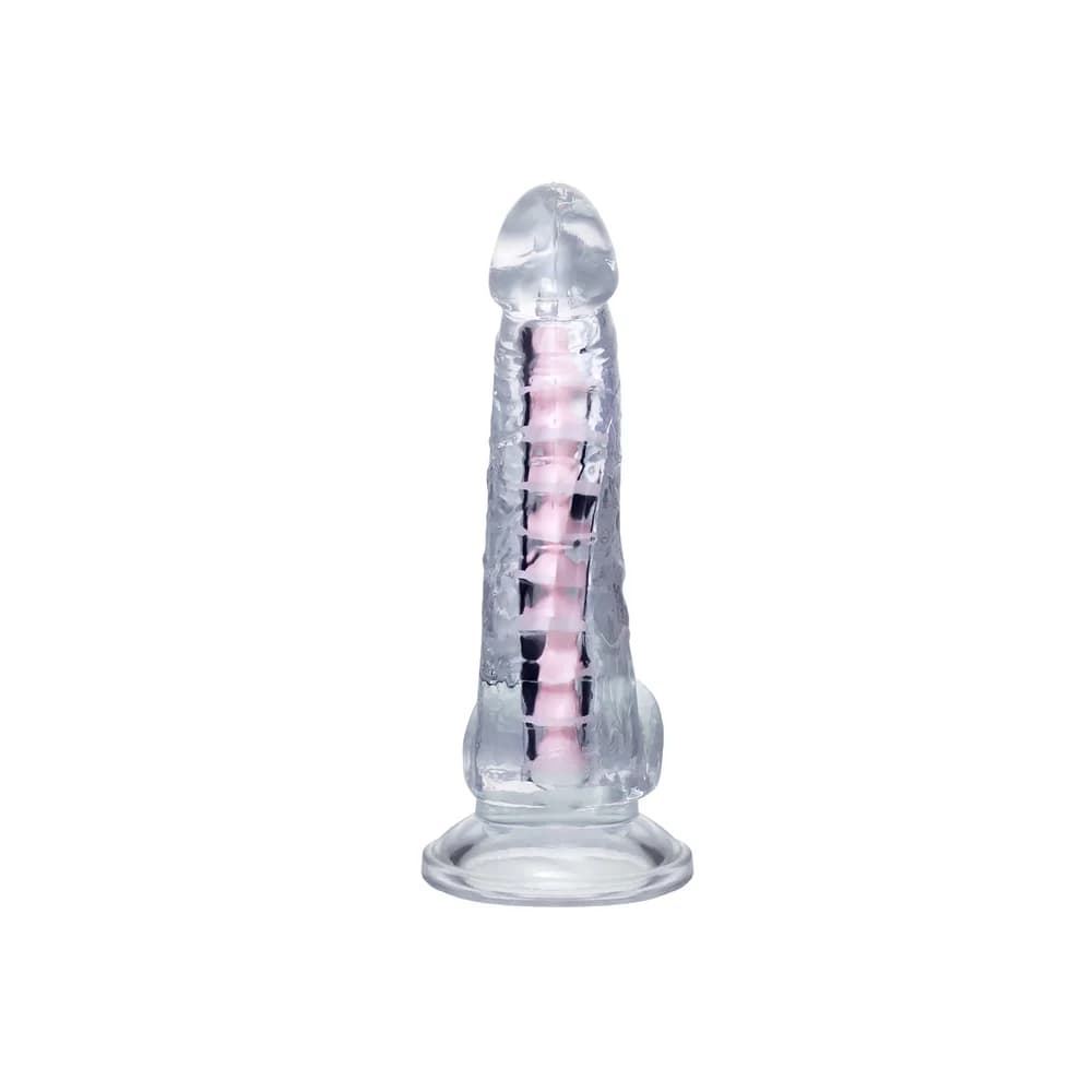 A-Toys by TOYFA Paret Şeffaf 18 cm TPE Esnek Vantuzlu Gerçekçi Jel Dildo thumbnail 6