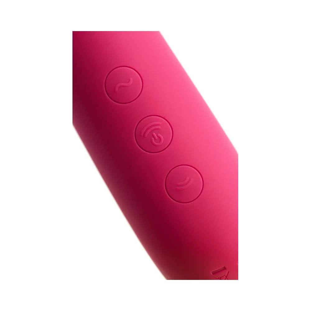 Satisfyer Dual Love Pink Hava Basınçlı Vakumlu ve Titreşimli Klitoral Uyarıcı Vibratör Kırmızı 16 cm thumbnail 14