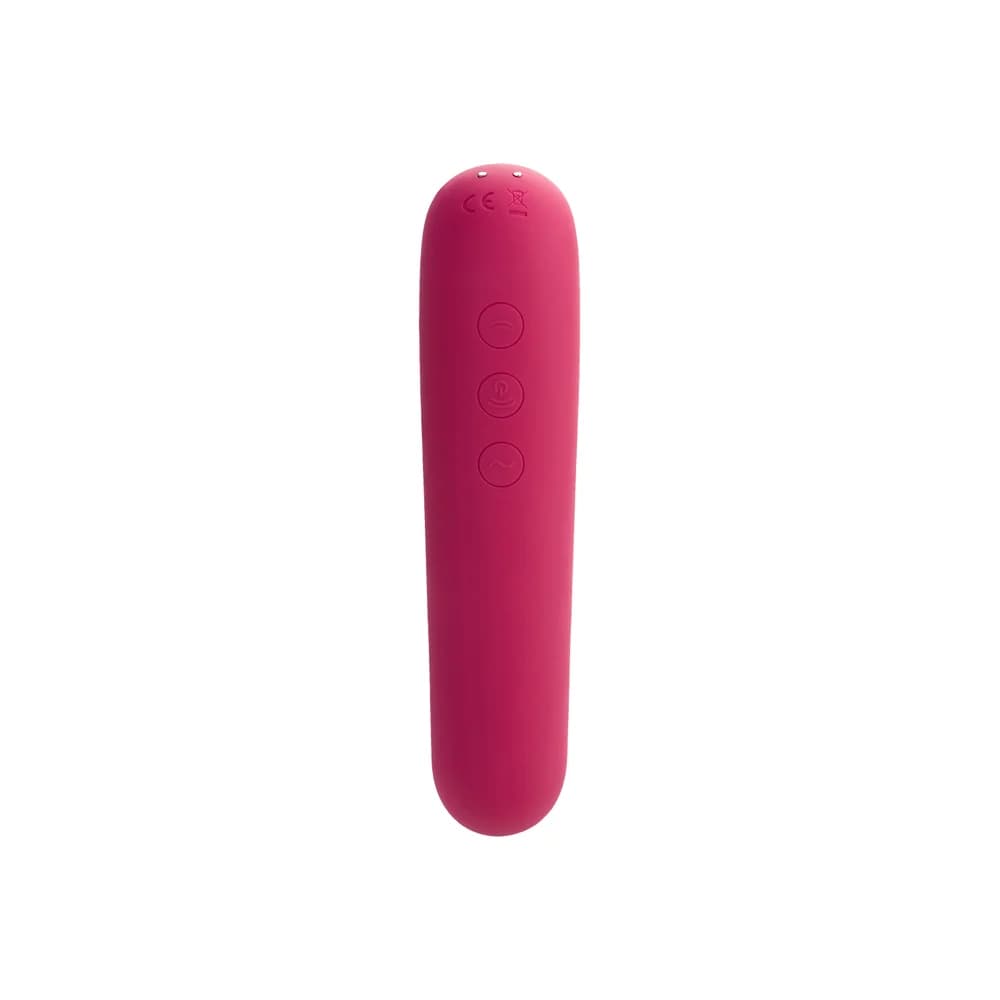 Satisfyer Dual Love Pink Hava Basınçlı Vakumlu ve Titreşimli Klitoral Uyarıcı Vibratör Kırmızı 16 cm thumbnail 3