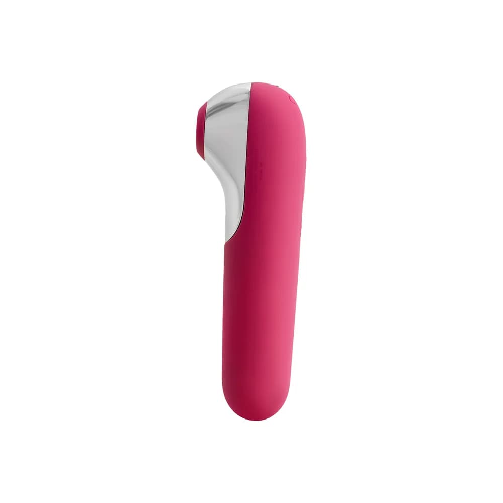 Satisfyer Dual Love Pink Hava Basınçlı Vakumlu ve Titreşimli Klitoral Uyarıcı Vibratör Kırmızı 16 cm thumbnail 4