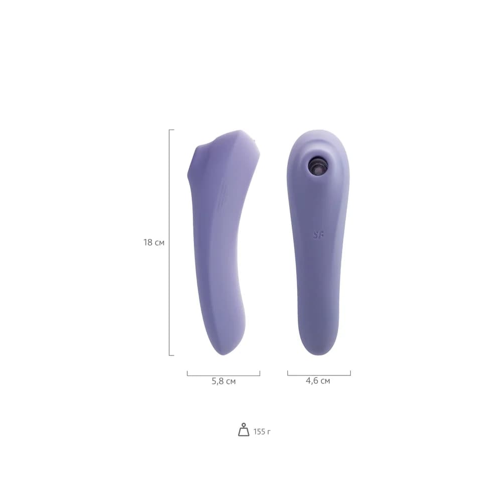 Satisfyer Dual Pleasure Mor Vakumlu Klitoral ve G Noktası Vibratörü 17.9 cm thumbnail 7