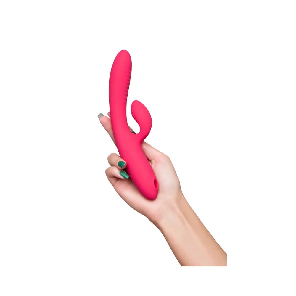 Jos Enila Vakum Dalgalı ve Isıtmalı Silikon Tavşan Vibratör Pembe 23 cm thumbnail 8