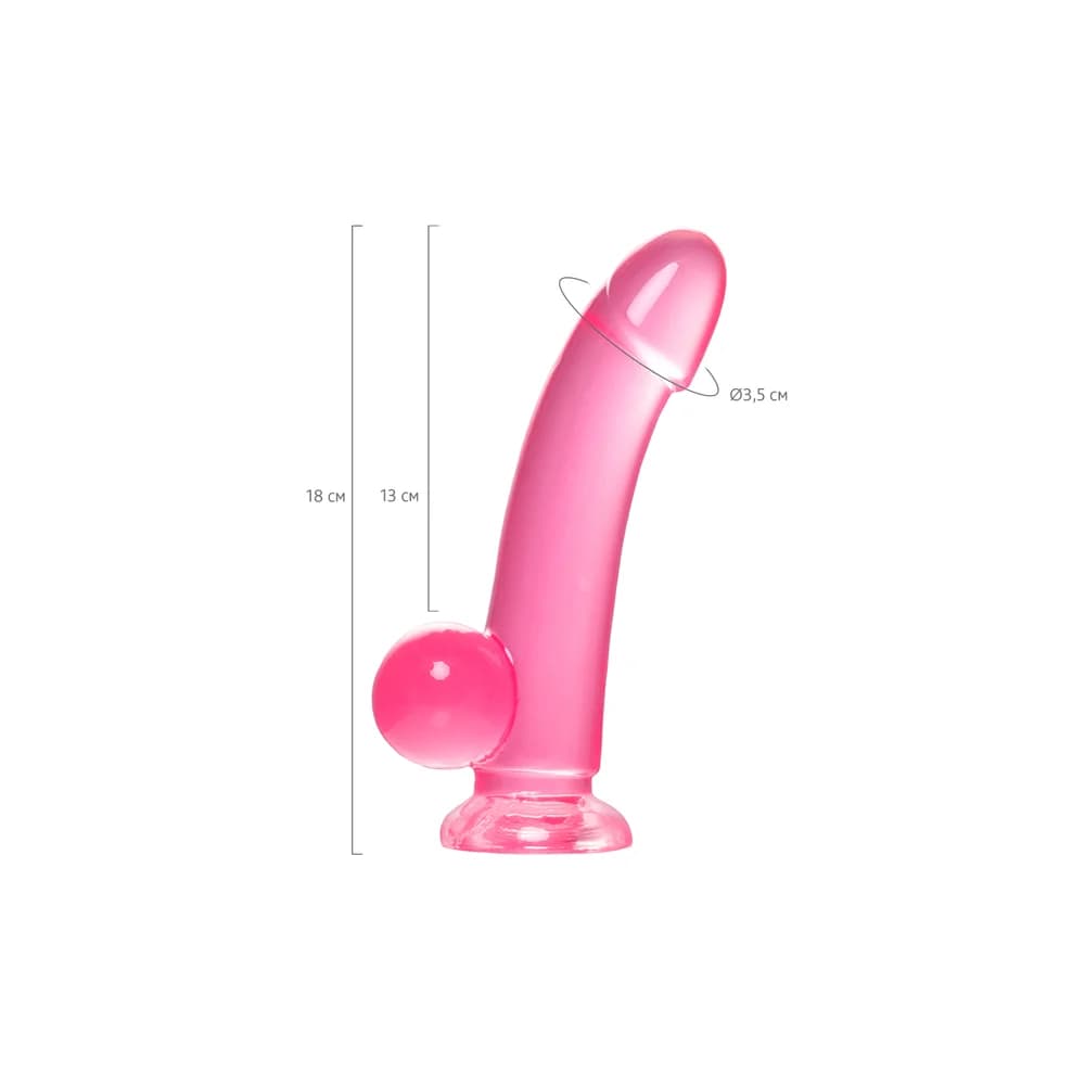 A-Toys by TOYFA Fush Gerçekçi Vantuzlu TPE Pembe Yapay Penis 18 cm thumbnail 9