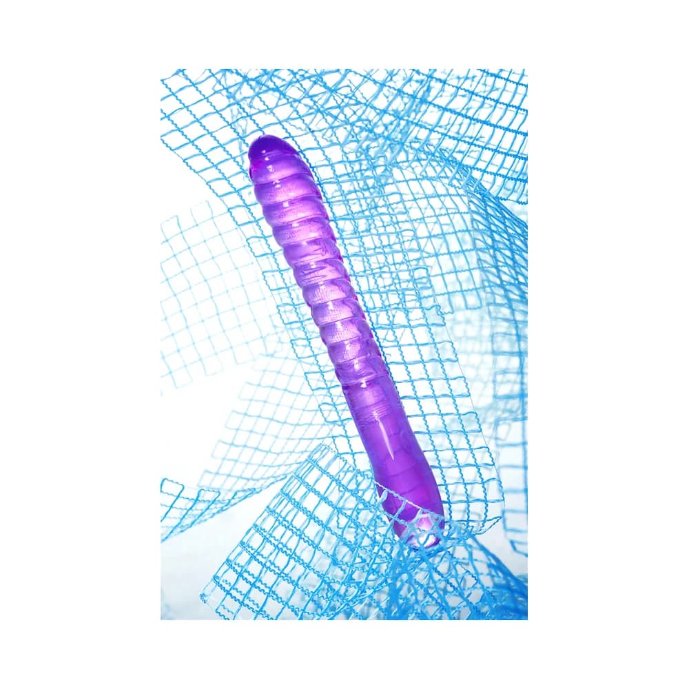 A-Toys by TOYFA Frica Çift Taraflı Mor TPE 23 cm Jel Dildo thumbnail 11