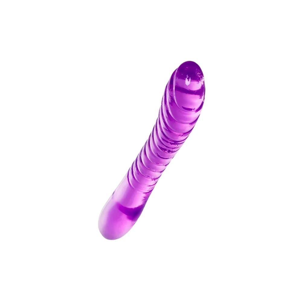 A-Toys by TOYFA Frica Çift Taraflı Mor TPE 23 cm Jel Dildo thumbnail 4